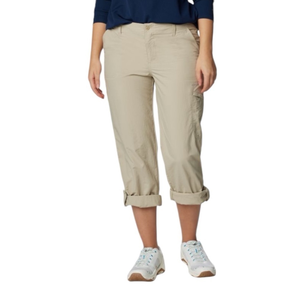 NWT Columbia PFG Aruba Roll Up Pants Color Fossil Size 12 - Picture 10 of 10